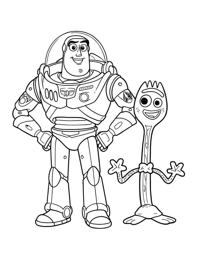 Buzz Lightyear dan Forky