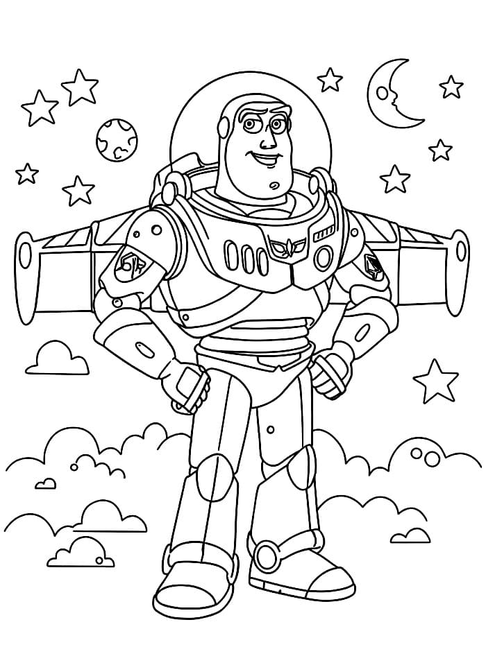 Buzz Lightyear dan langit berbintang