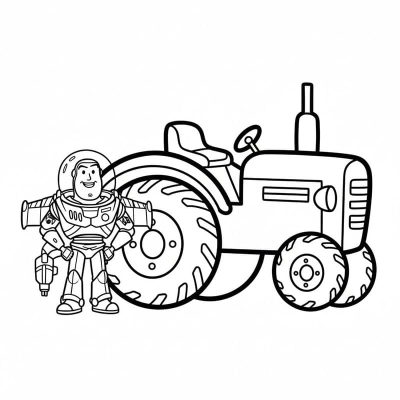 Buzz Lightyear dan traktor