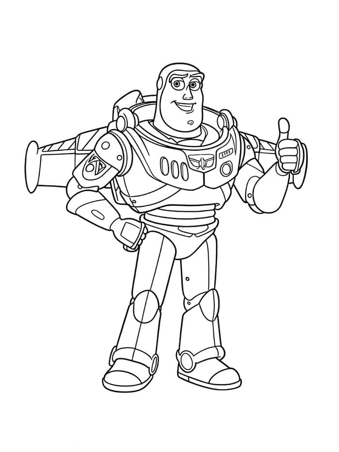 Buzz Lightyear mengacungkan jempol