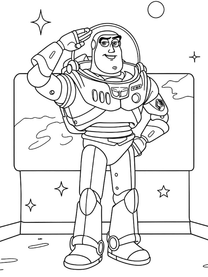 Buzz Lightyear mengucapkan salam