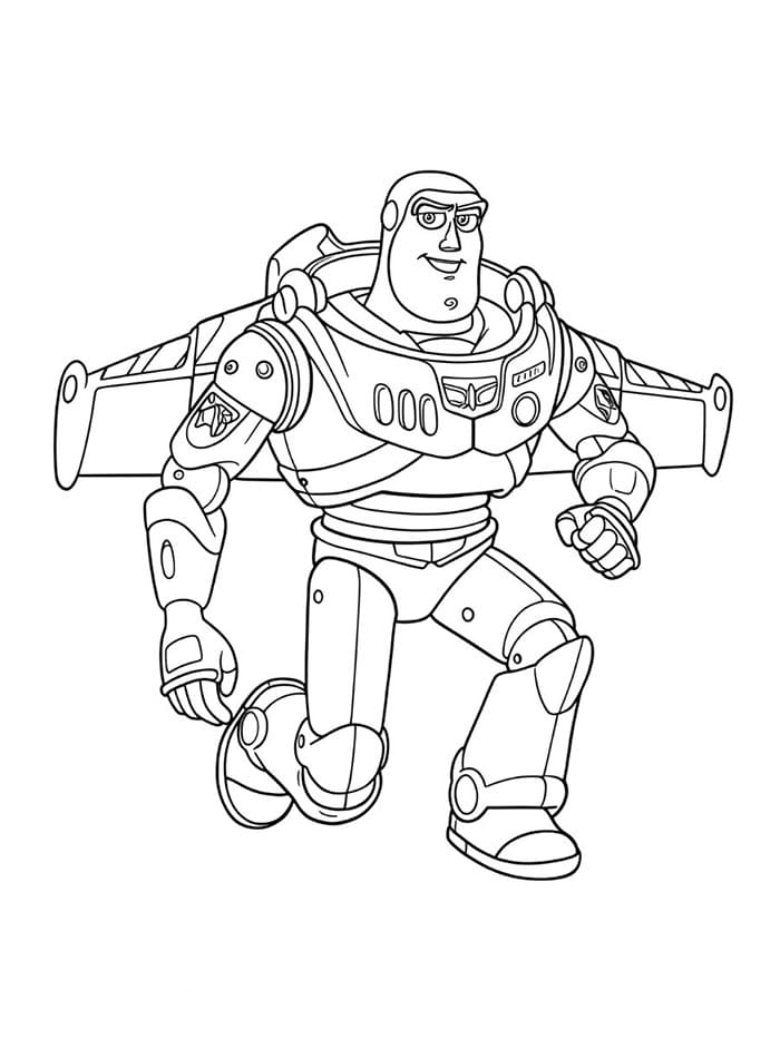 Buzz Lightyear sedang berlari