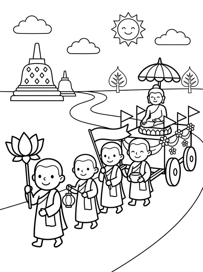 Cetakan waisak untuk anak-anak