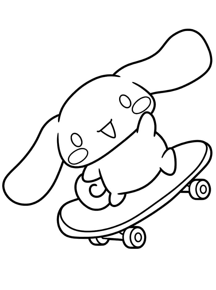 Cinnamoroll bermain skateboard