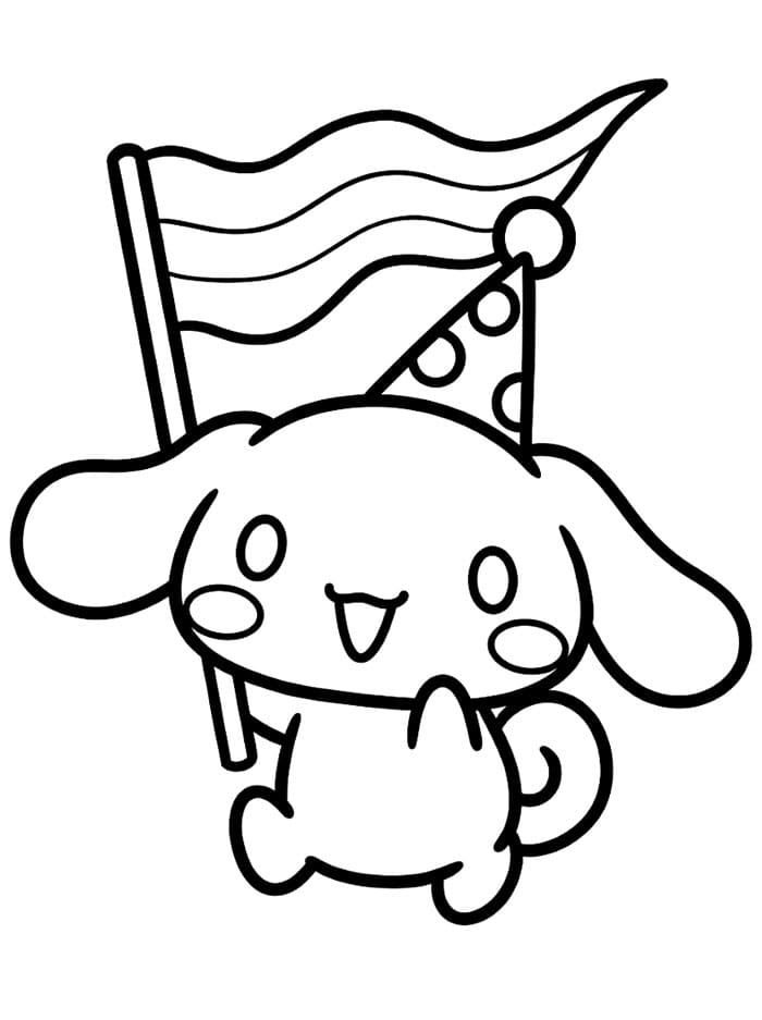 Cinnamoroll dengan Bendera