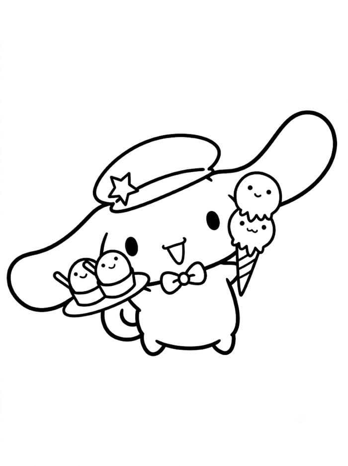 Cinnamoroll dengan es krim
