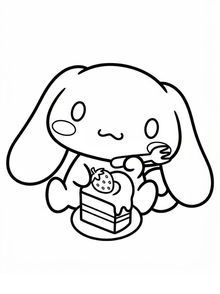 Cinnamoroll dengan Kue