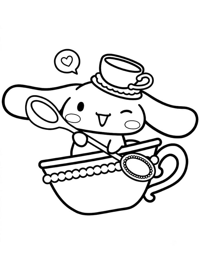 Cinnamoroll di dalam cangkir teh