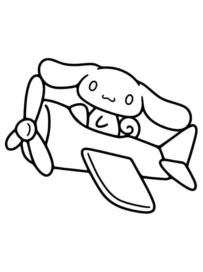Cinnamoroll di pesawat terbang