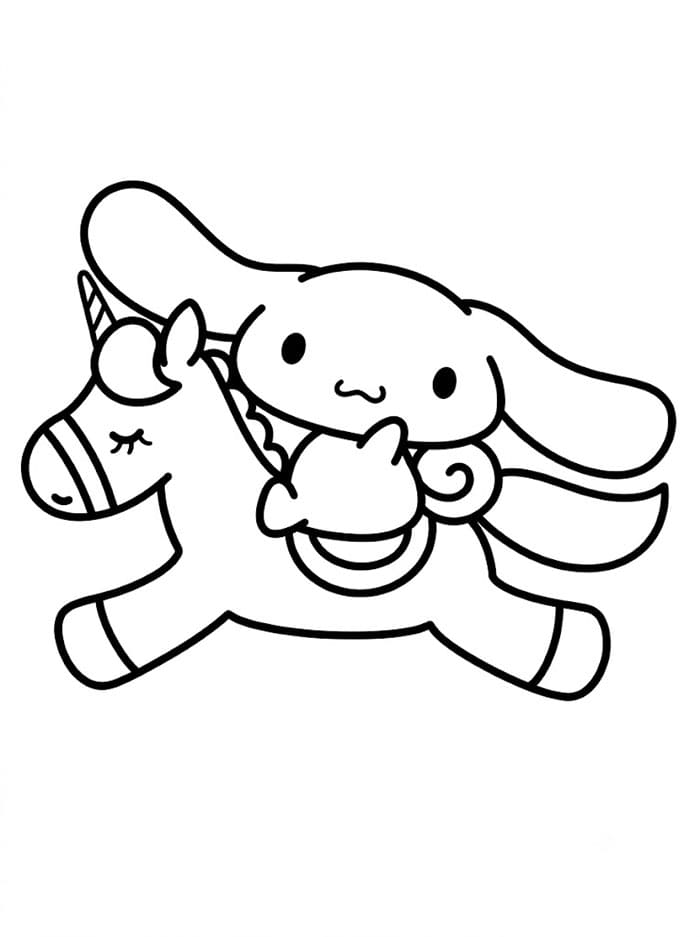 Cinnamoroll menunggang kuda poni