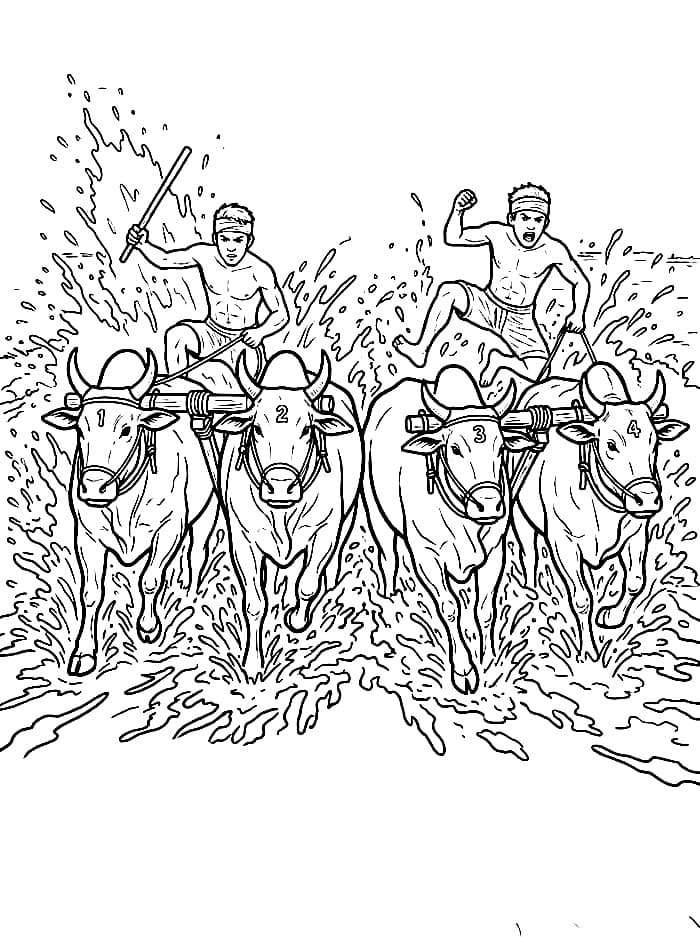 Empat Sapi Pacu Jawi