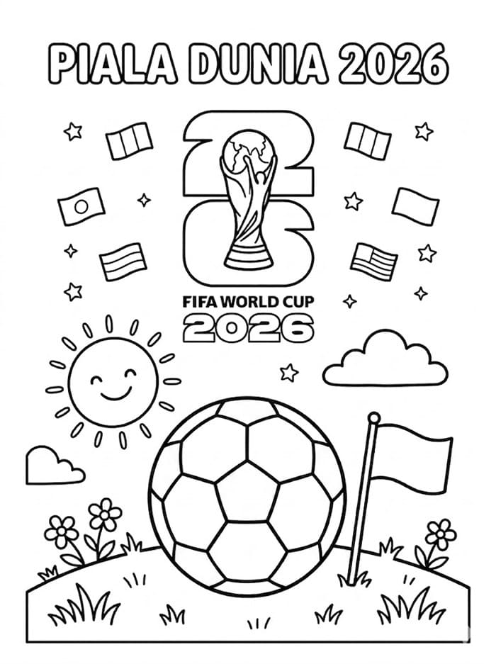 Gambar Piala Dunia 2026 mudah