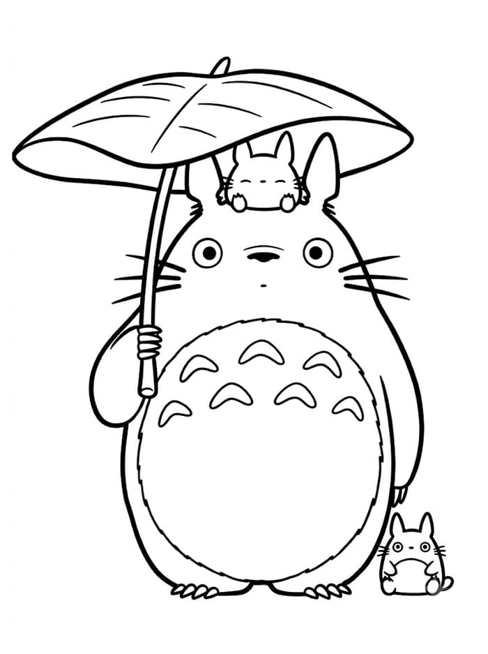 Gambar Totoro berdiri