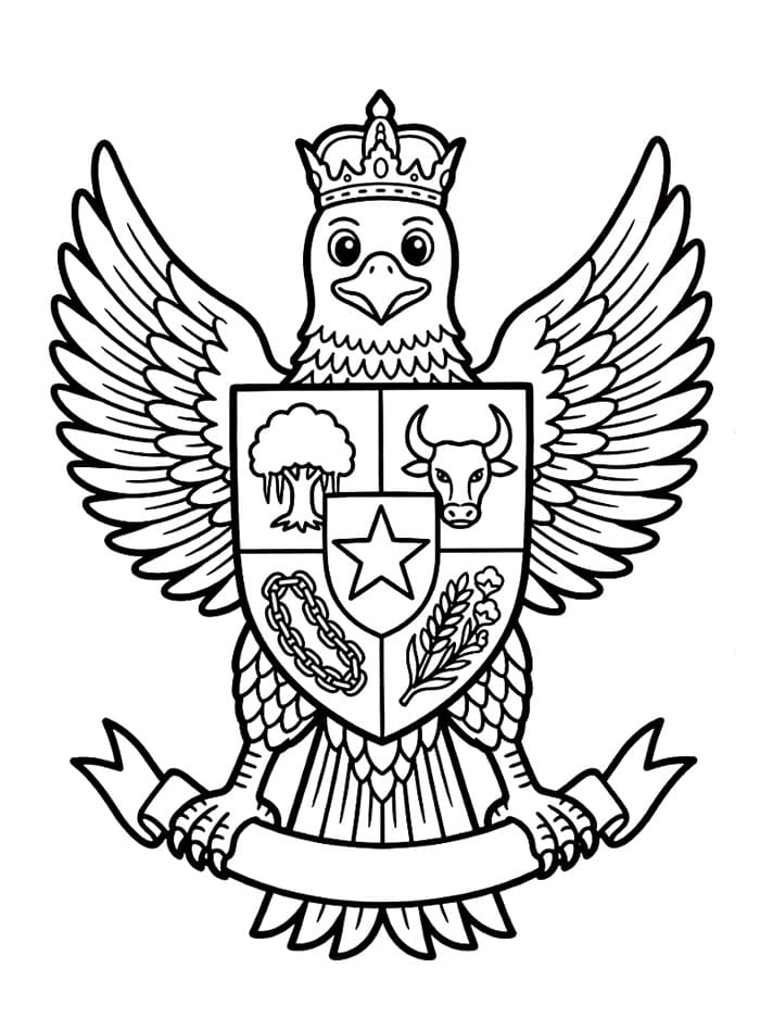 Garuda Pancasila Memegang Perisai