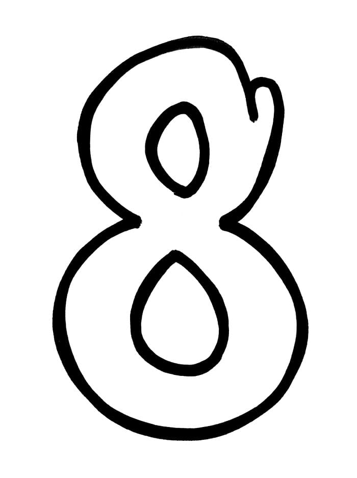 Grafiti Minimalis Angka 8
