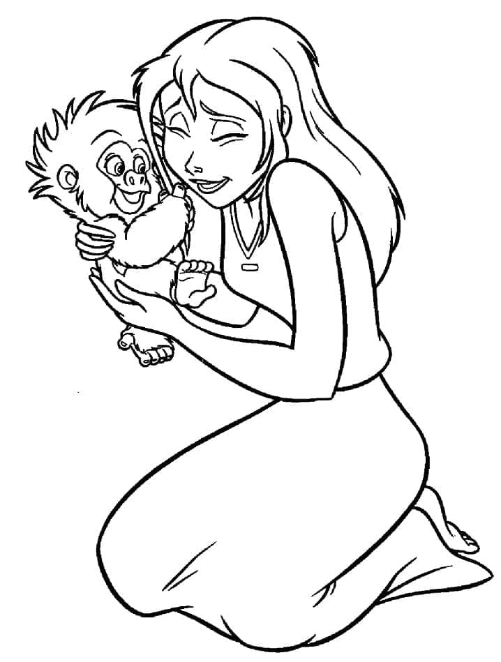 Jane bersama Bayi Monyet