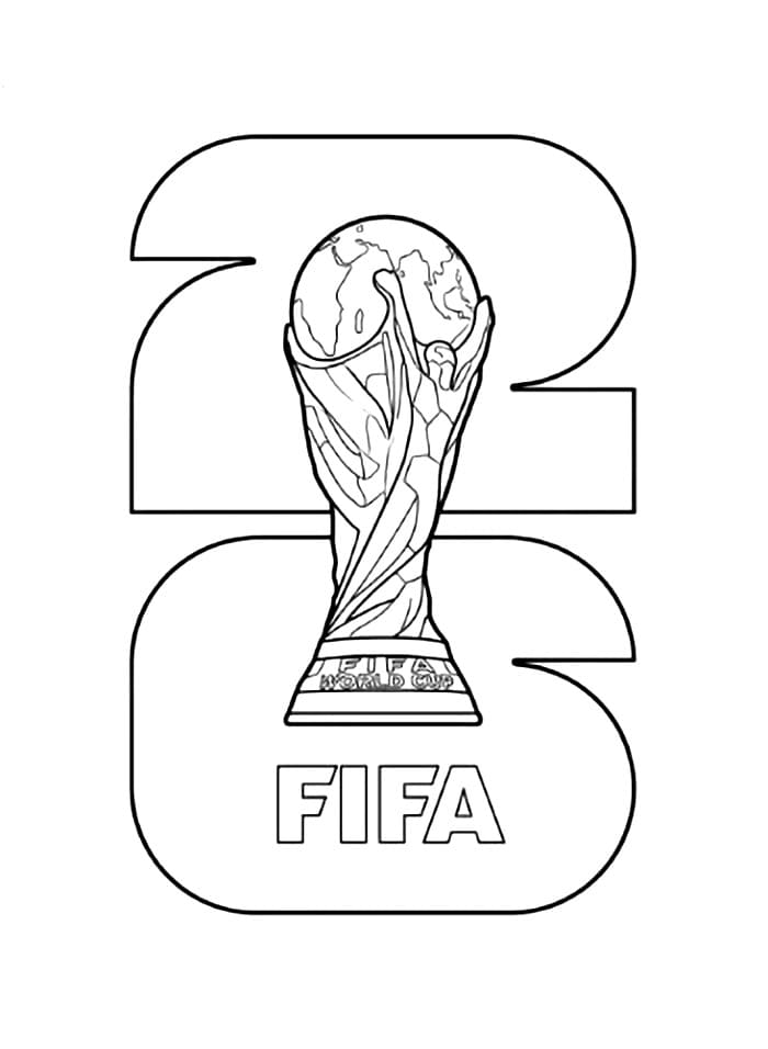Logo Piala Dunia 2026 yang mudah