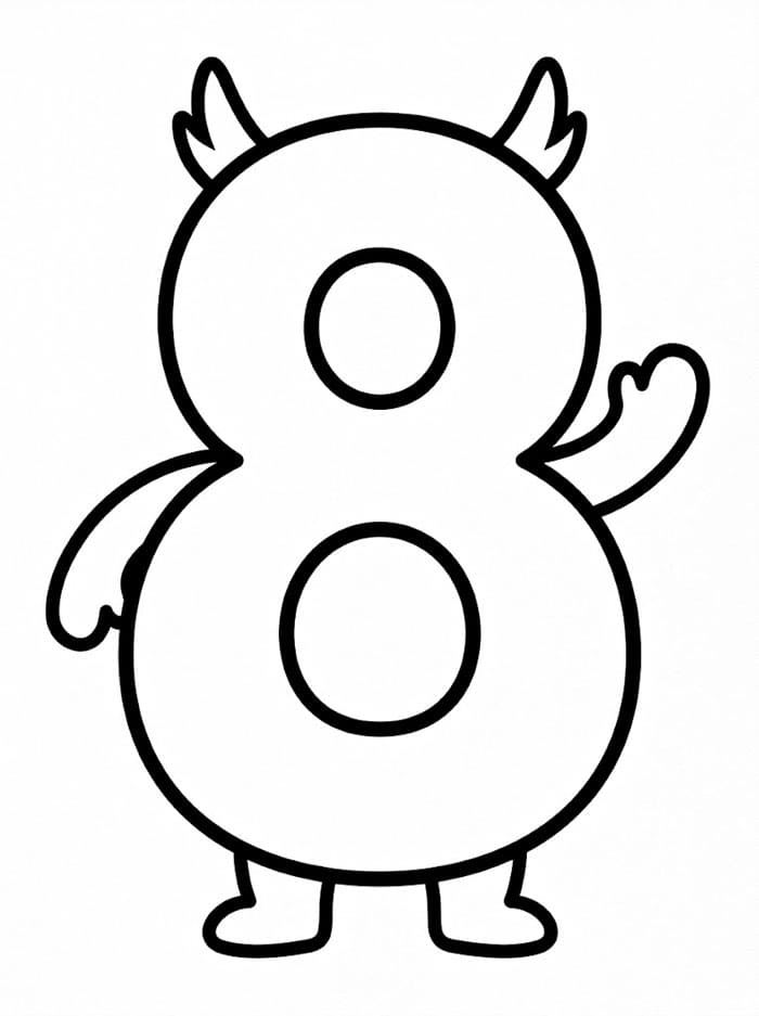 Maskot Angka 8