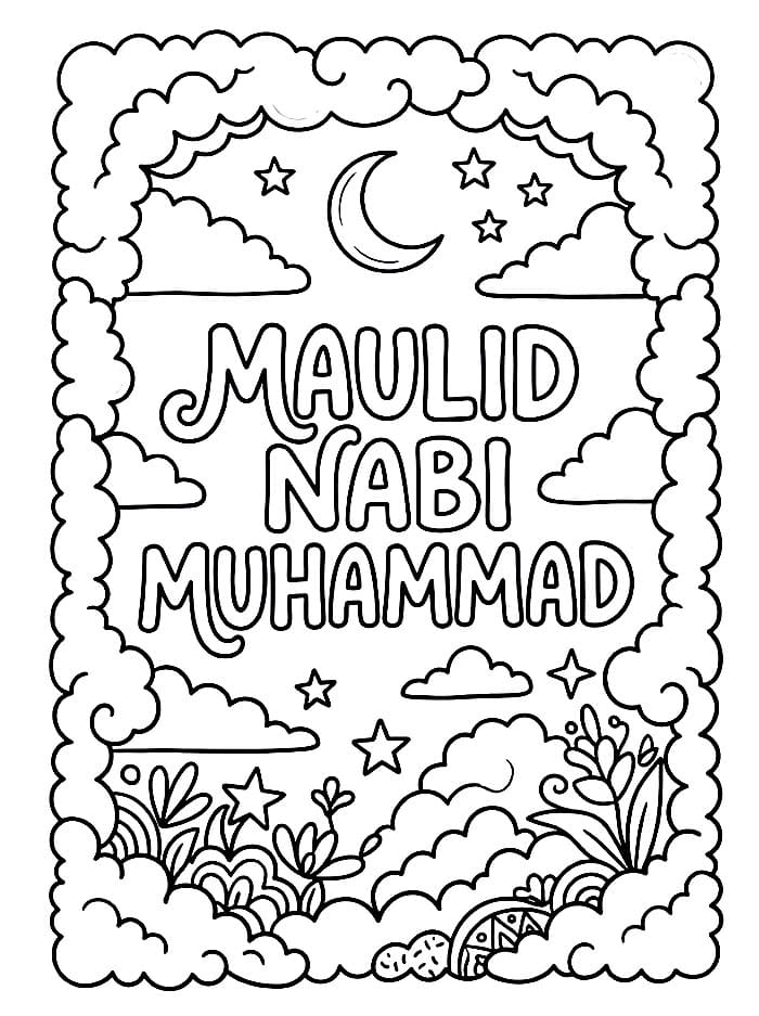 Maulid Nabi Muhammad dengan Bingkai Awan