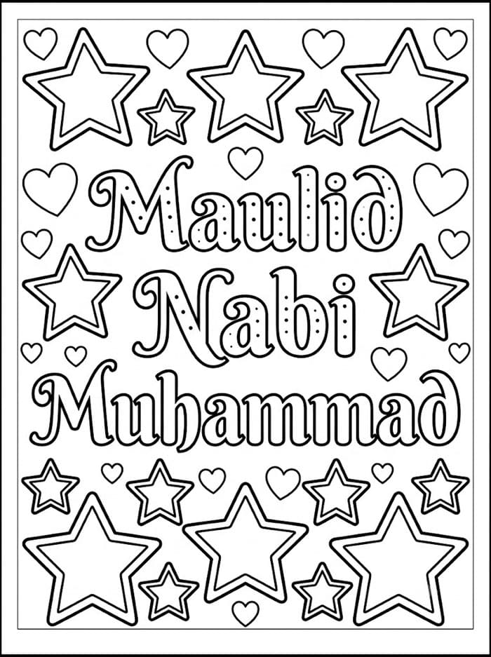 Maulid Nabi Muhammad dengan Hati dan Bintang