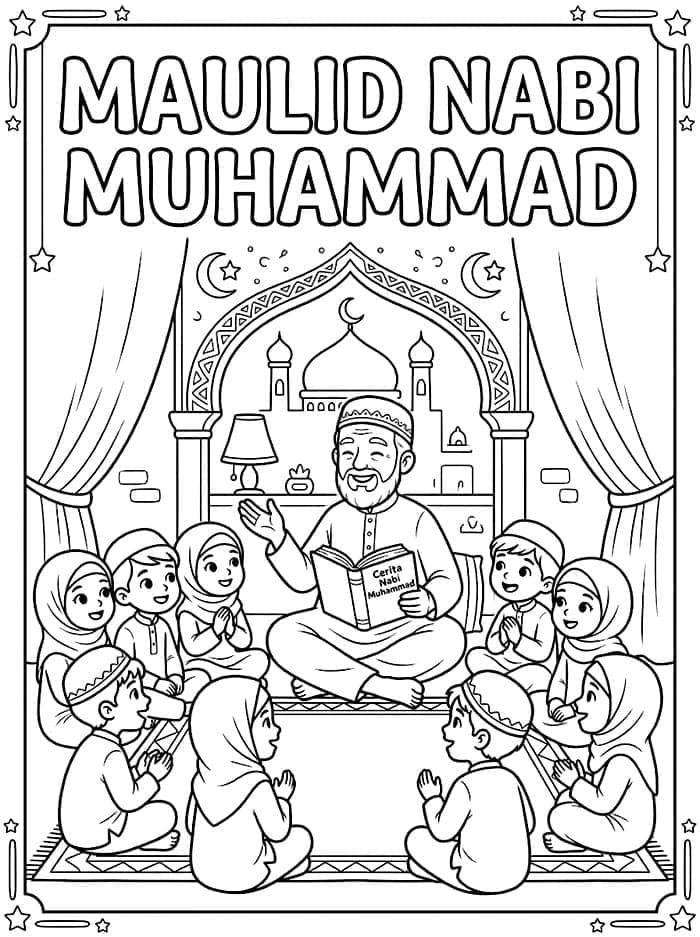 Maulid Nabi Muhammad Mendengarkan Cerita