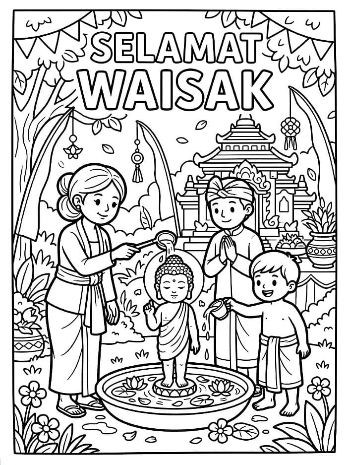 Memandikan Bayi Budha Waisak