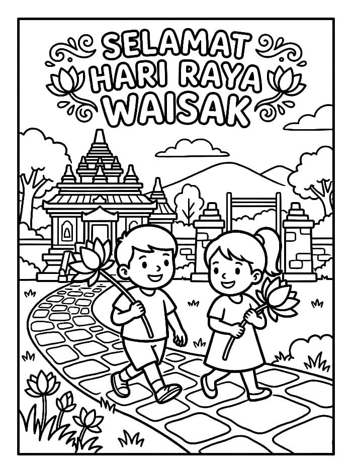 Membawa Waisak Bunga Teratai