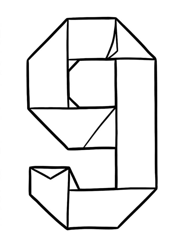 Origami Angka 9