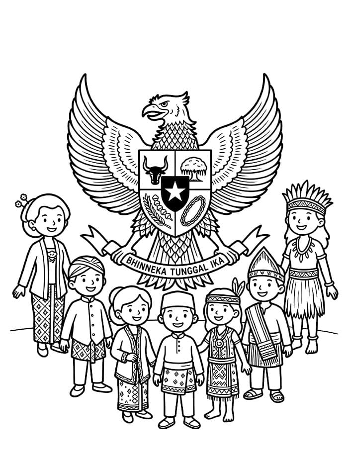 Pancasila dalam Pakaian Tradisional