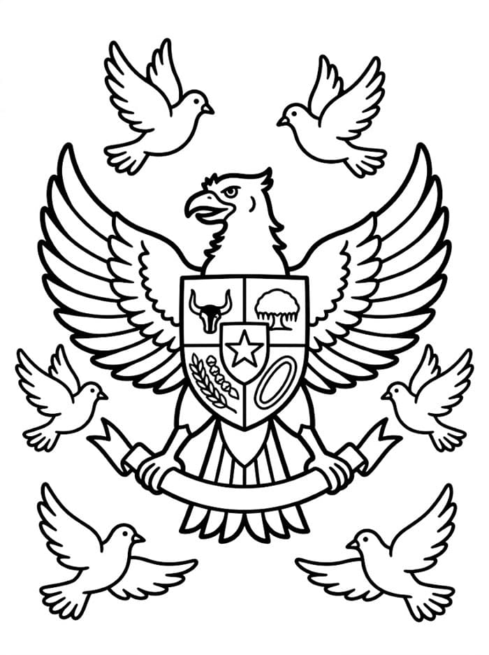 Pancasila dengan Merpati