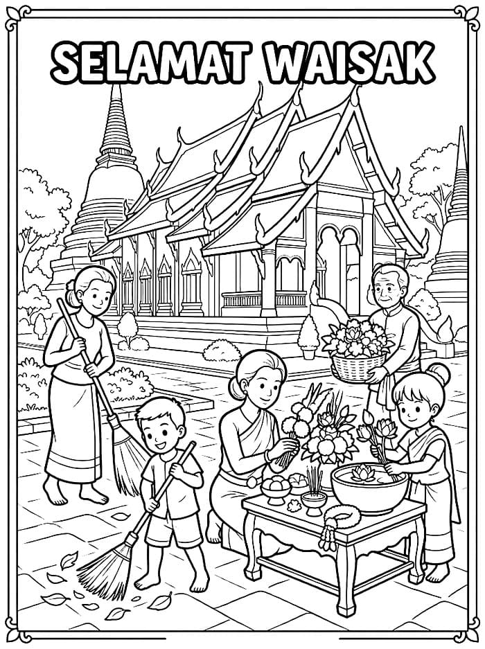 Pembersihan Pura Sebelum Waisak