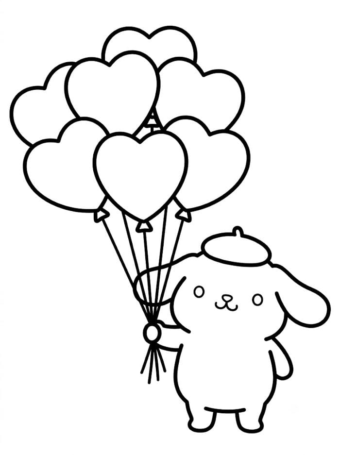 Pompompurin dan balon