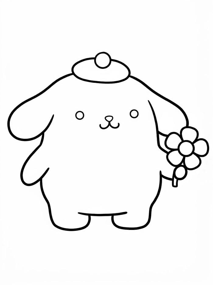 Pompompurin dan Bunga