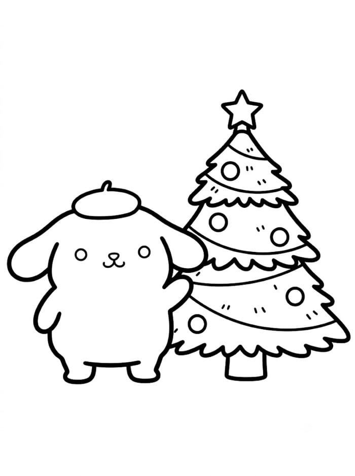 Pompompurin dan pohon Natal