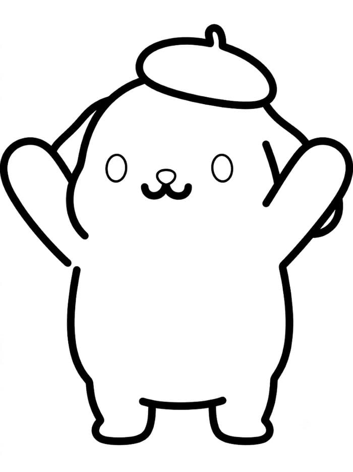 Pompompurin dengan tangan terbuka