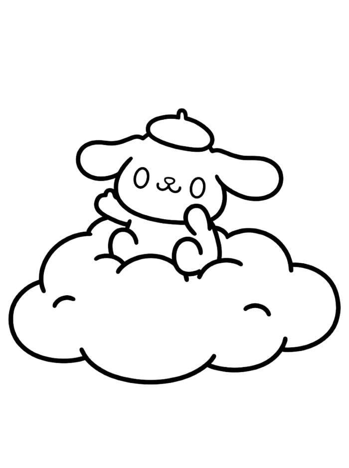 Pompompurin di Atas Awan