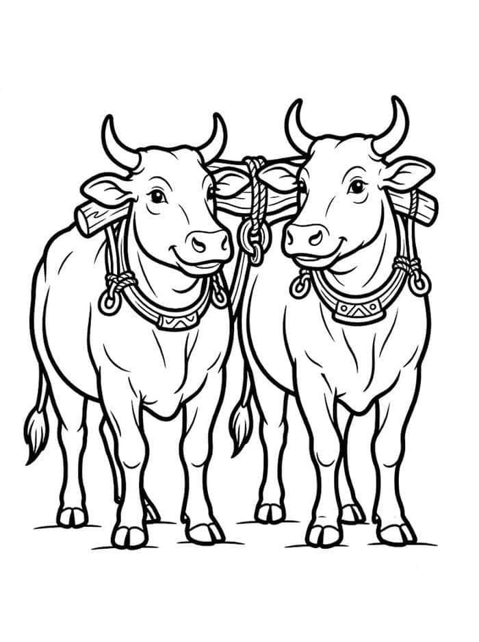 Sepasang Sapi Pacu Jawi