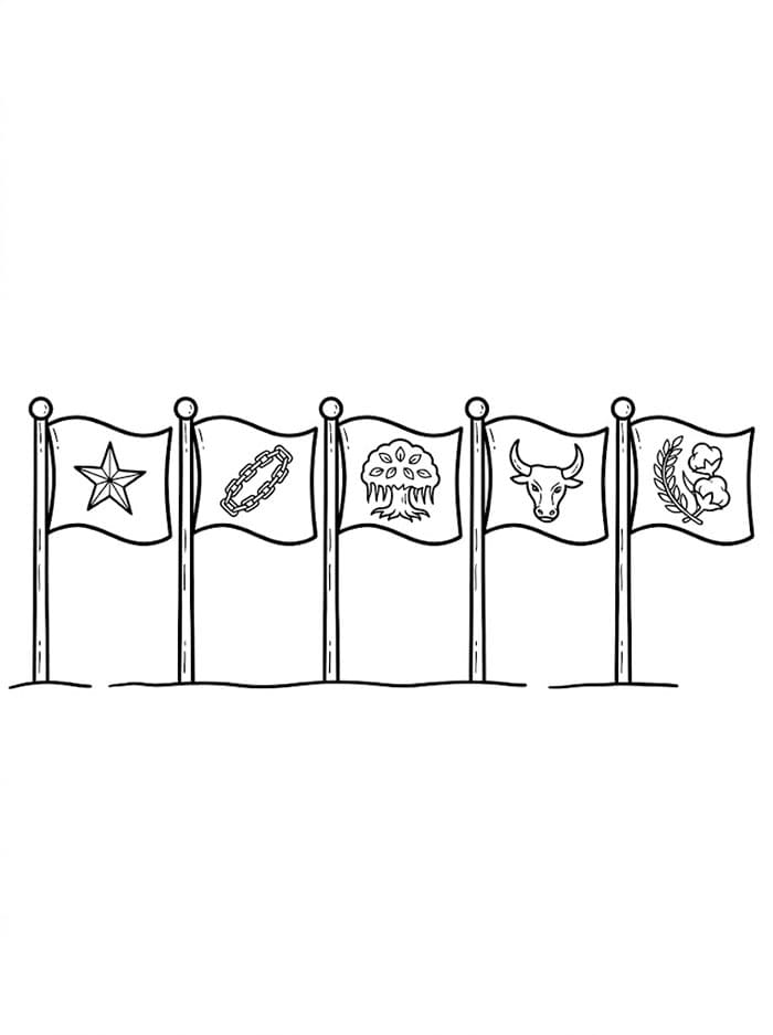 Simbol Pancasila pada Bendera
