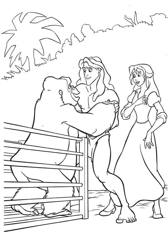 Tarzan bersama Jane dan Kera