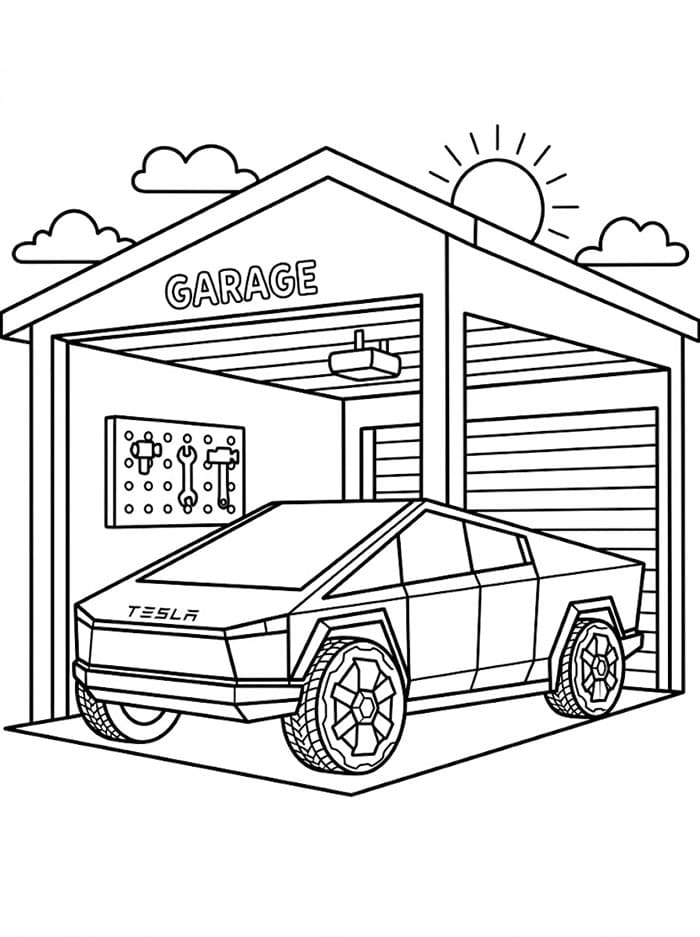 Tesla di garasi