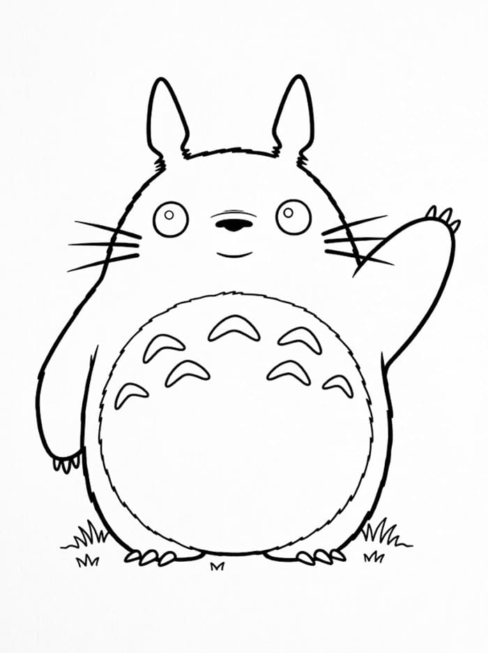 Totoro melambaikan tangan