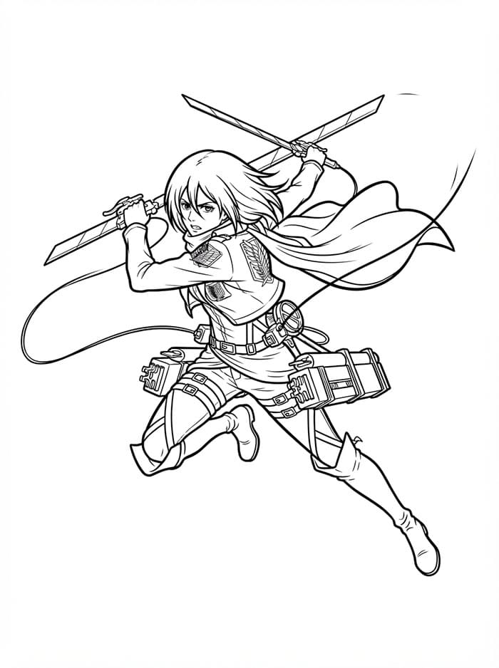 Aksi Mikasa Ackerman Attack on Titan