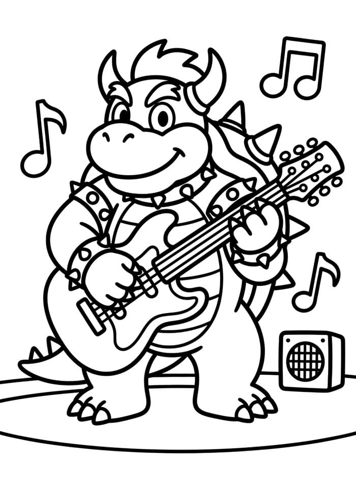 Bowser Bermain Gitar