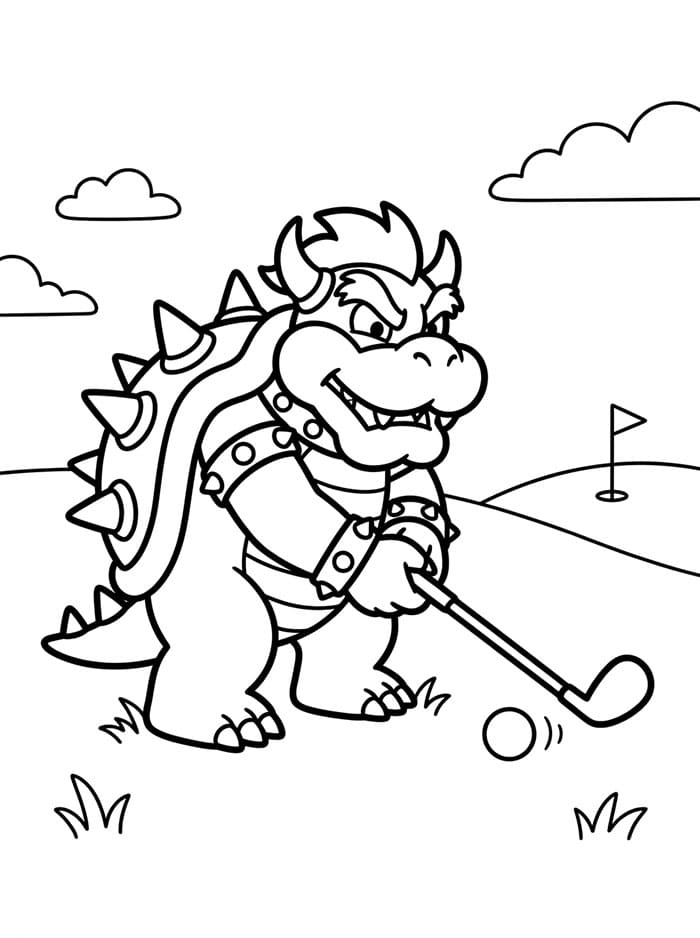Bowser Bermain Golf