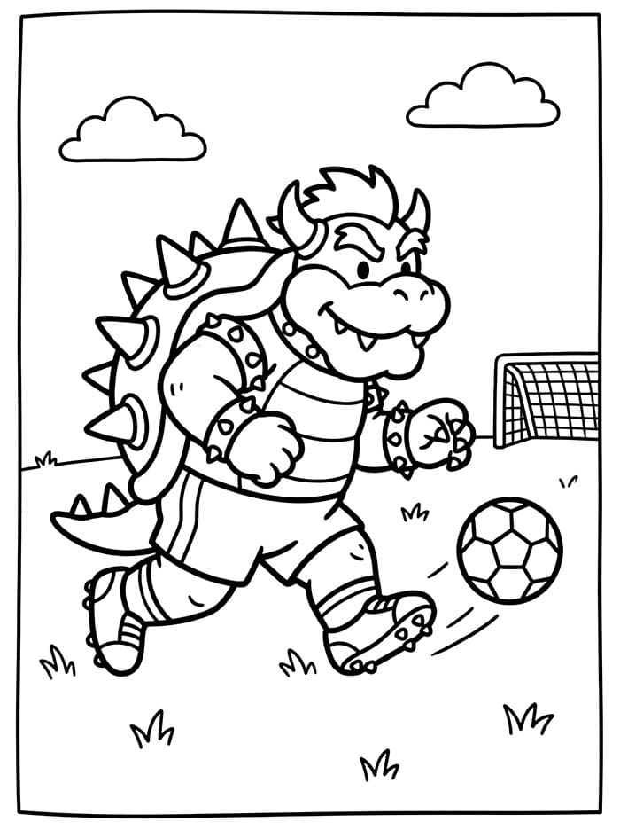 Bowser Bermain Sepak Bola
