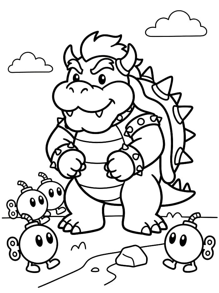 Bowser dengan Bob-ombs