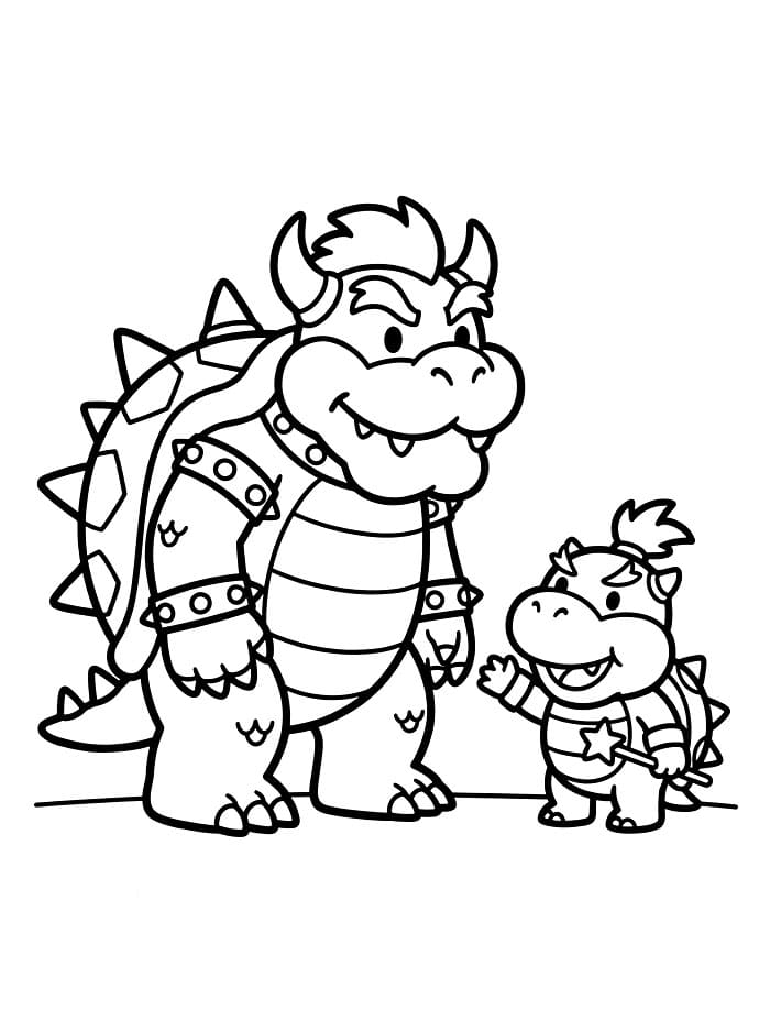 Bowser dengan Bowser Jr