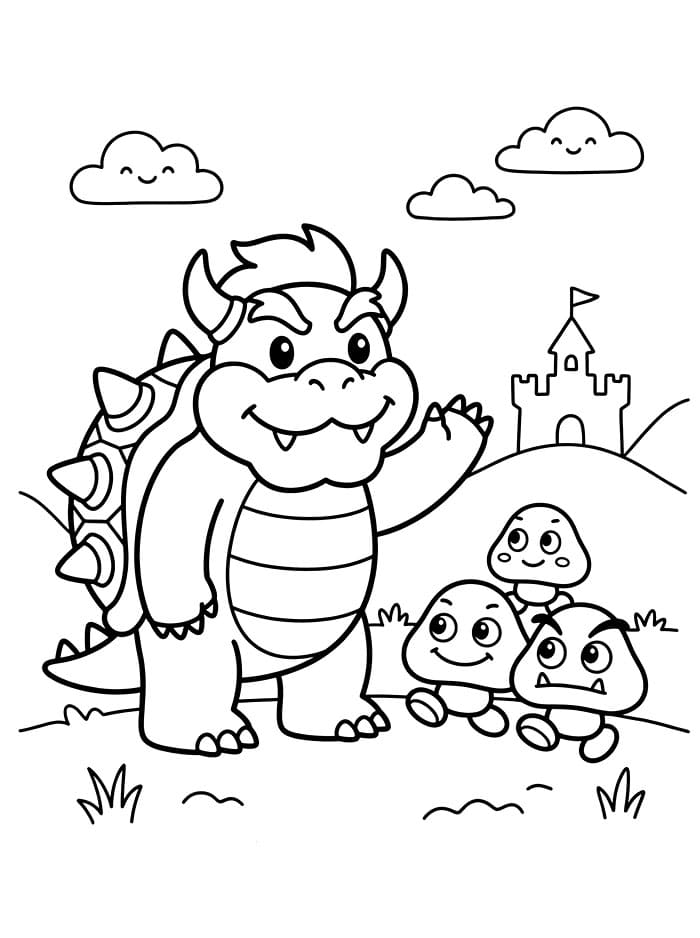 Bowser dengan Goomba