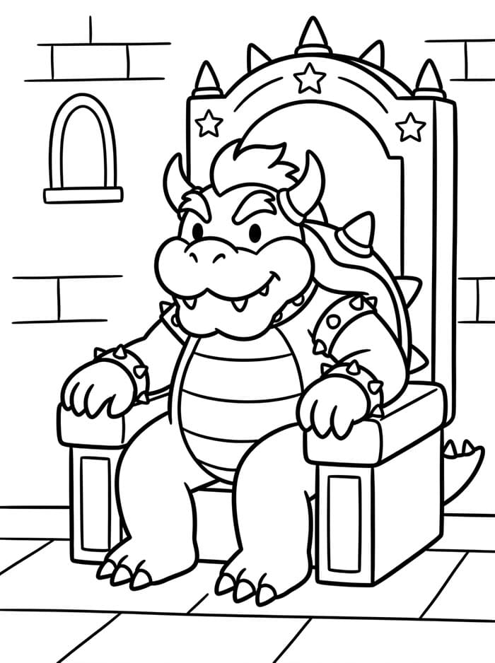 Bowser Duduk di Singgasana