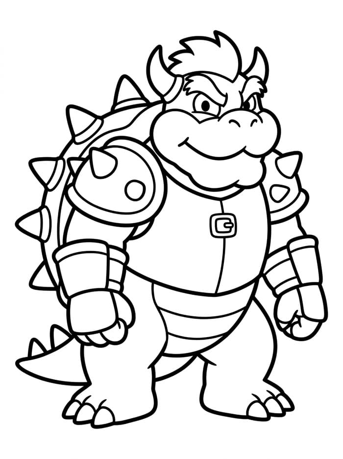 Bowser Mengenakan Baju Zirah